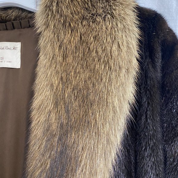 Full-Length Mahogany Mink Fur Coat - Picture 4 of 4